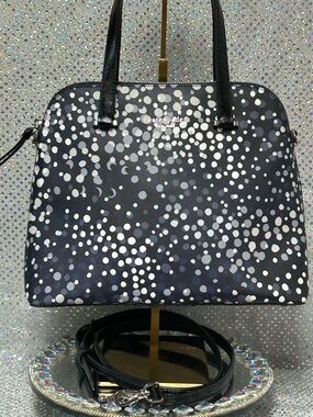 kate spade Black and White Dot Dome Satchel